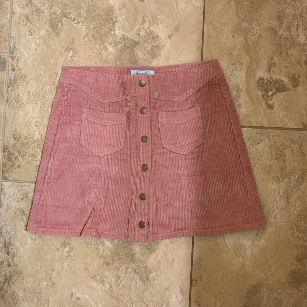 Pink Corduroy skirt
